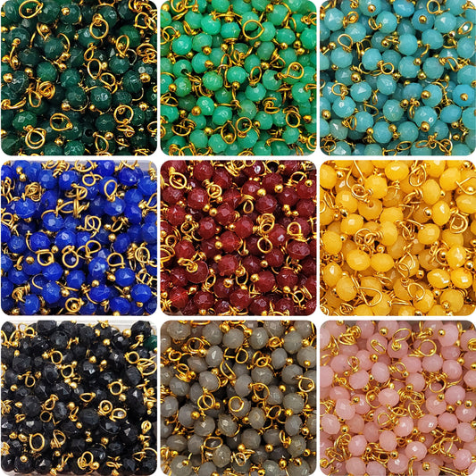 Multicolour 3mm Tyre Hanging Beads