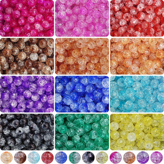 8mm Crackle Beads Combo Set