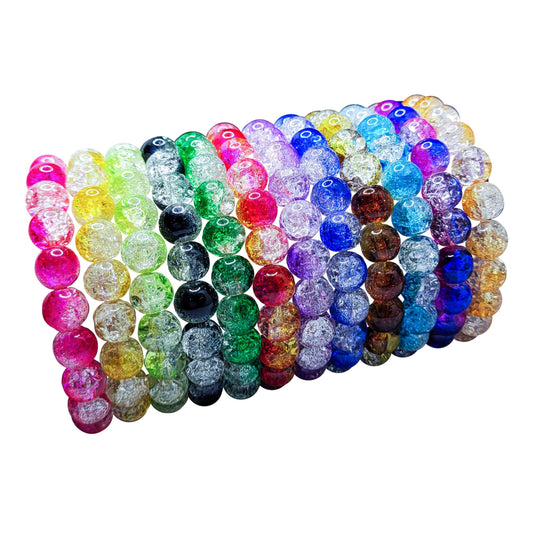 Crystal Bead Bracelet Combo Set – 12 Multicolor