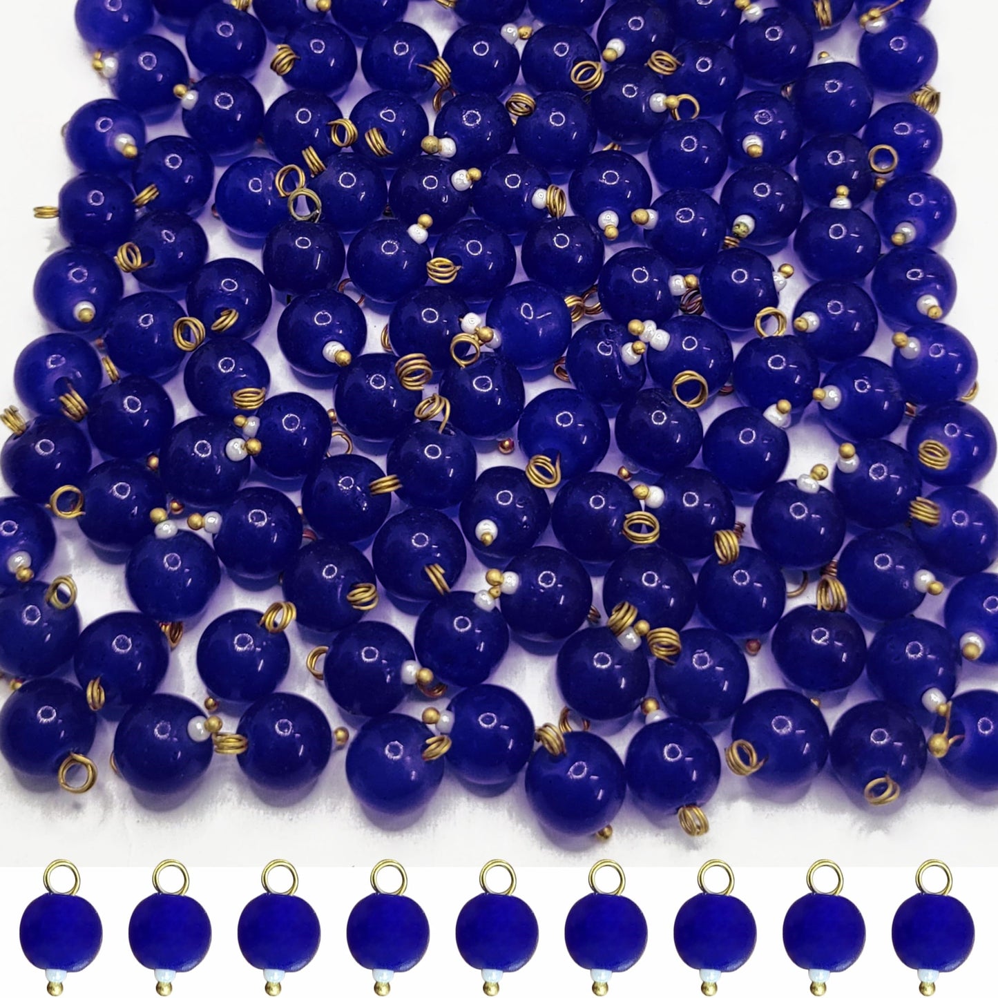 Multicolour Round Glass Pearl Hanging Beads