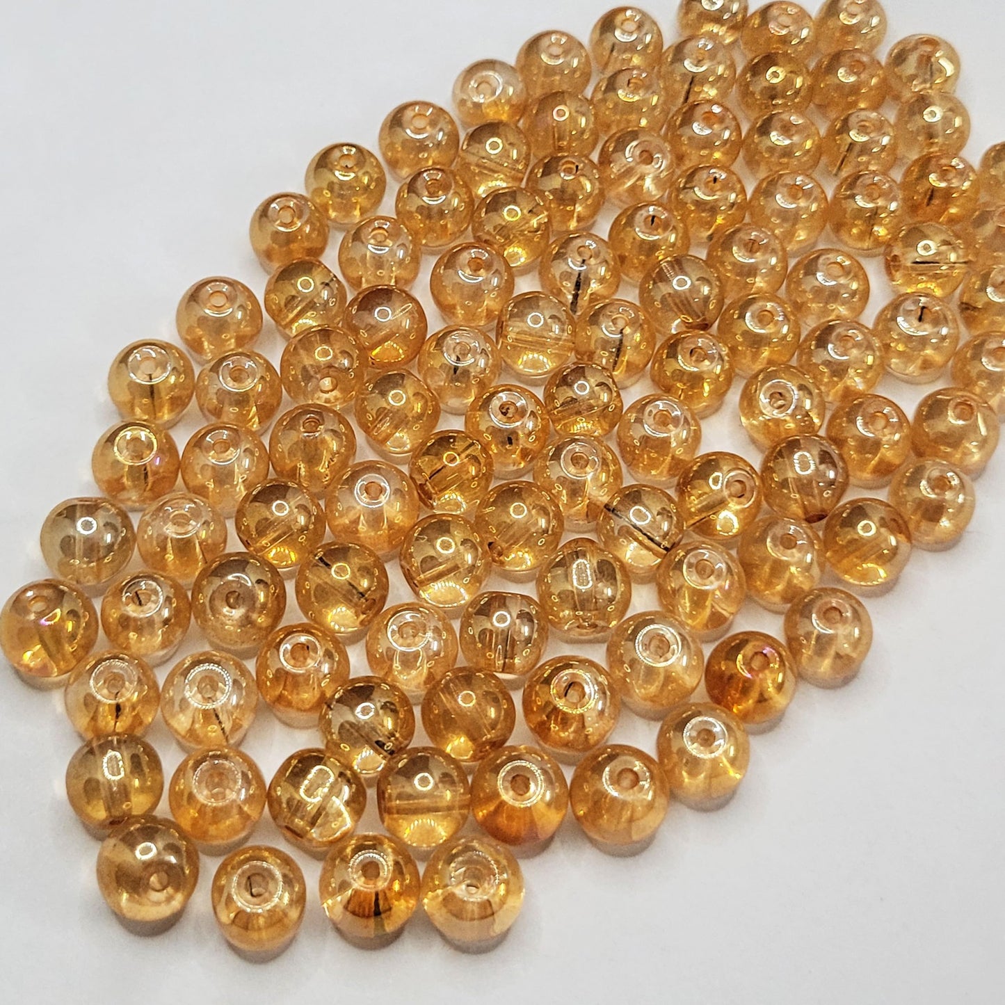 8MM Glass Round Pearl Beads – 150 Pcs