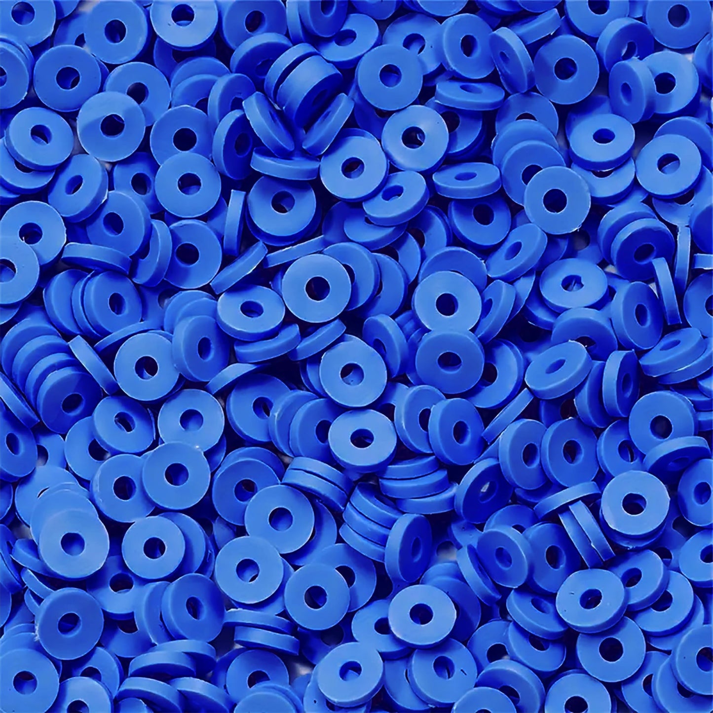 Polymer Disc Rubber Clay Beads 8MM