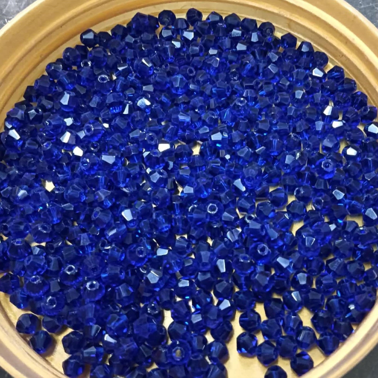 Bicone Acrylic Plastic Crystal-like Beads 4mm