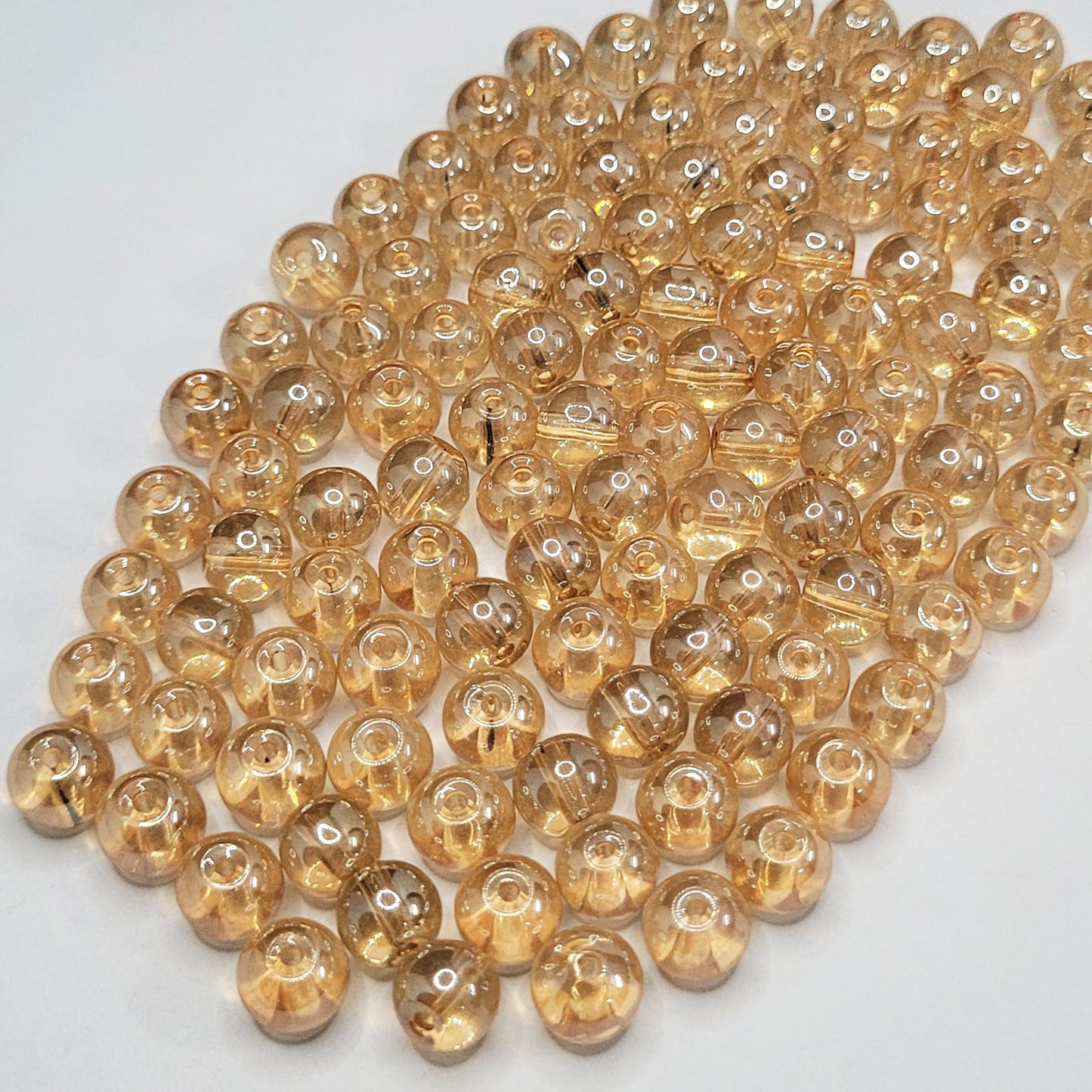 8MM Glass Round Pearl Beads – 150 Pcs