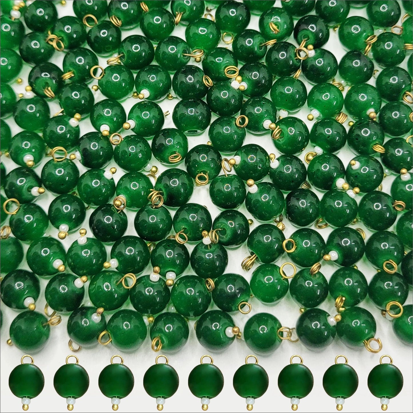 Multicolour Round Glass Pearl Hanging Beads