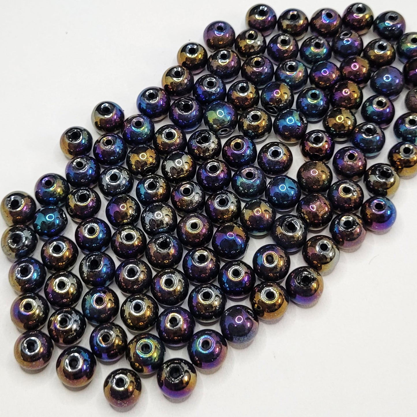 8MM Glass Round Pearl Beads – 150 Pcs