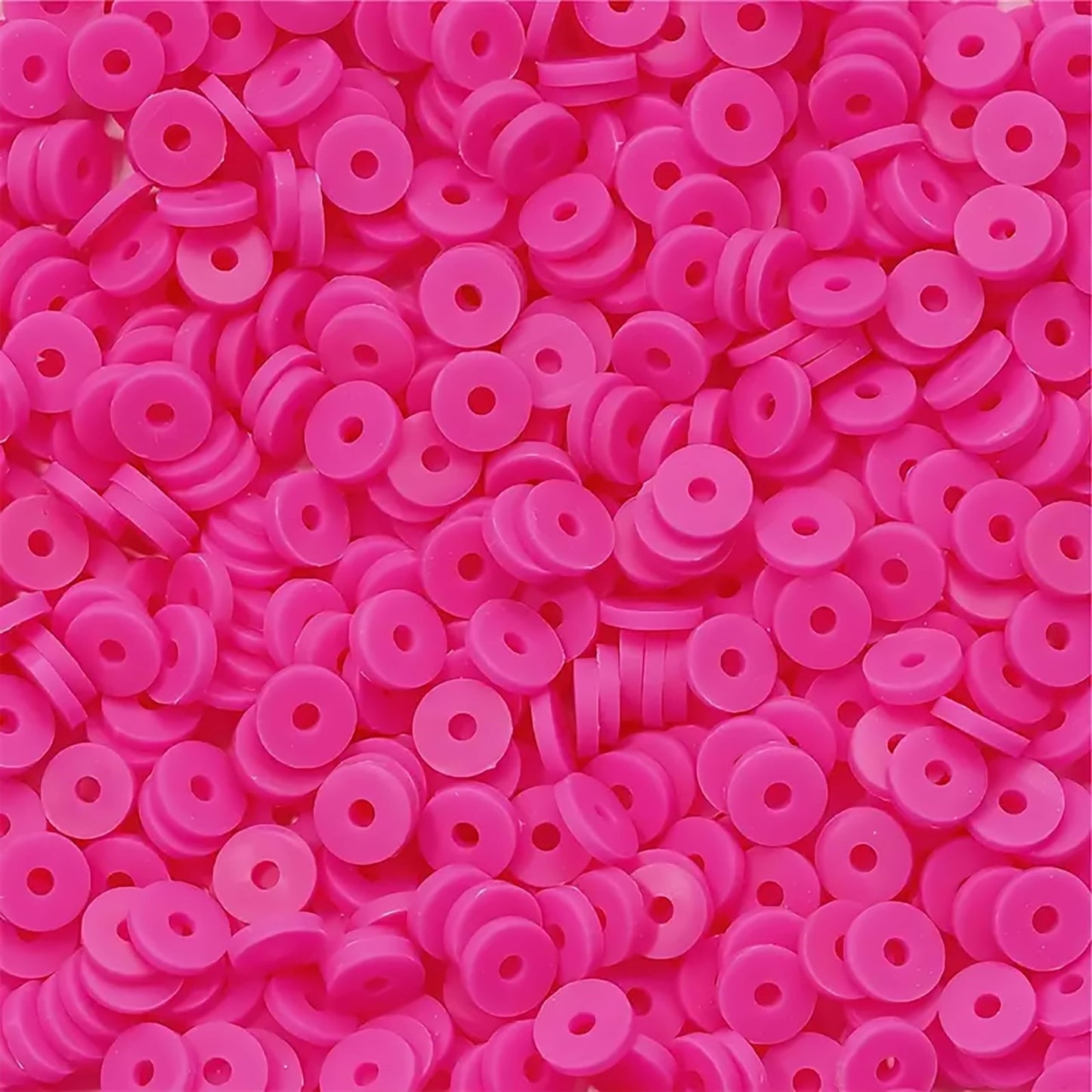 Polymer Disc Rubber Clay Beads 8MM