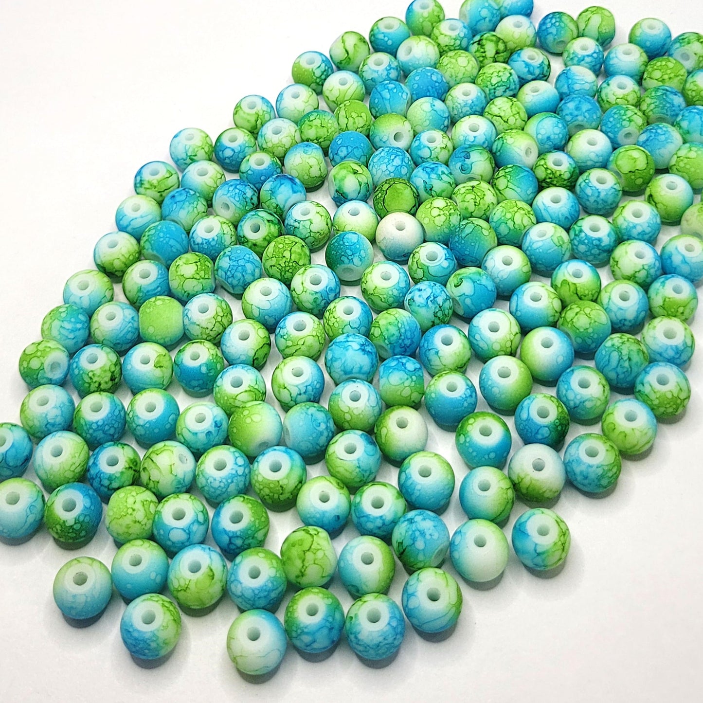 Marble Glass Matte Beads 8MM