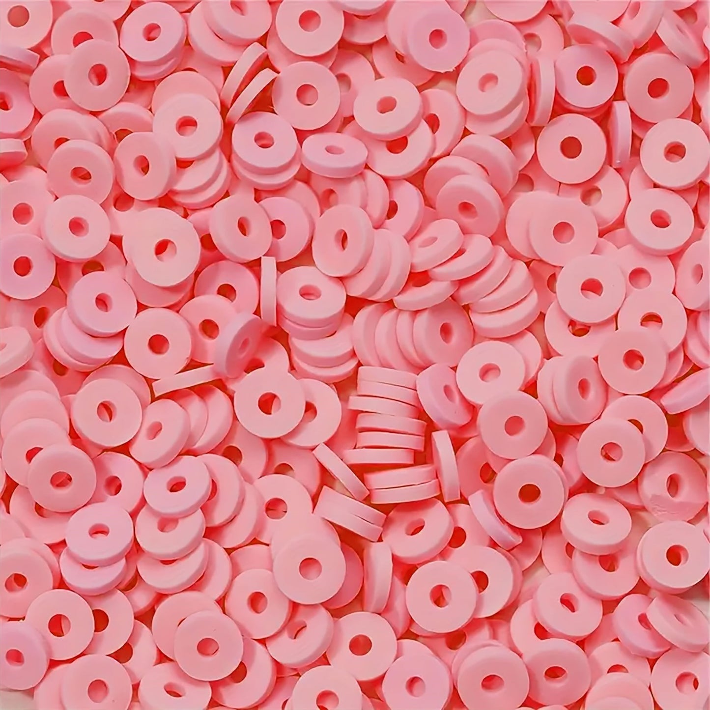 Polymer Disc Rubber Clay Beads 8MM