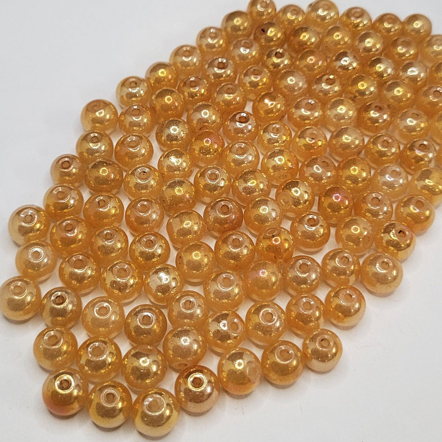 8MM Glass Round Pearl Beads – 150 Pcs