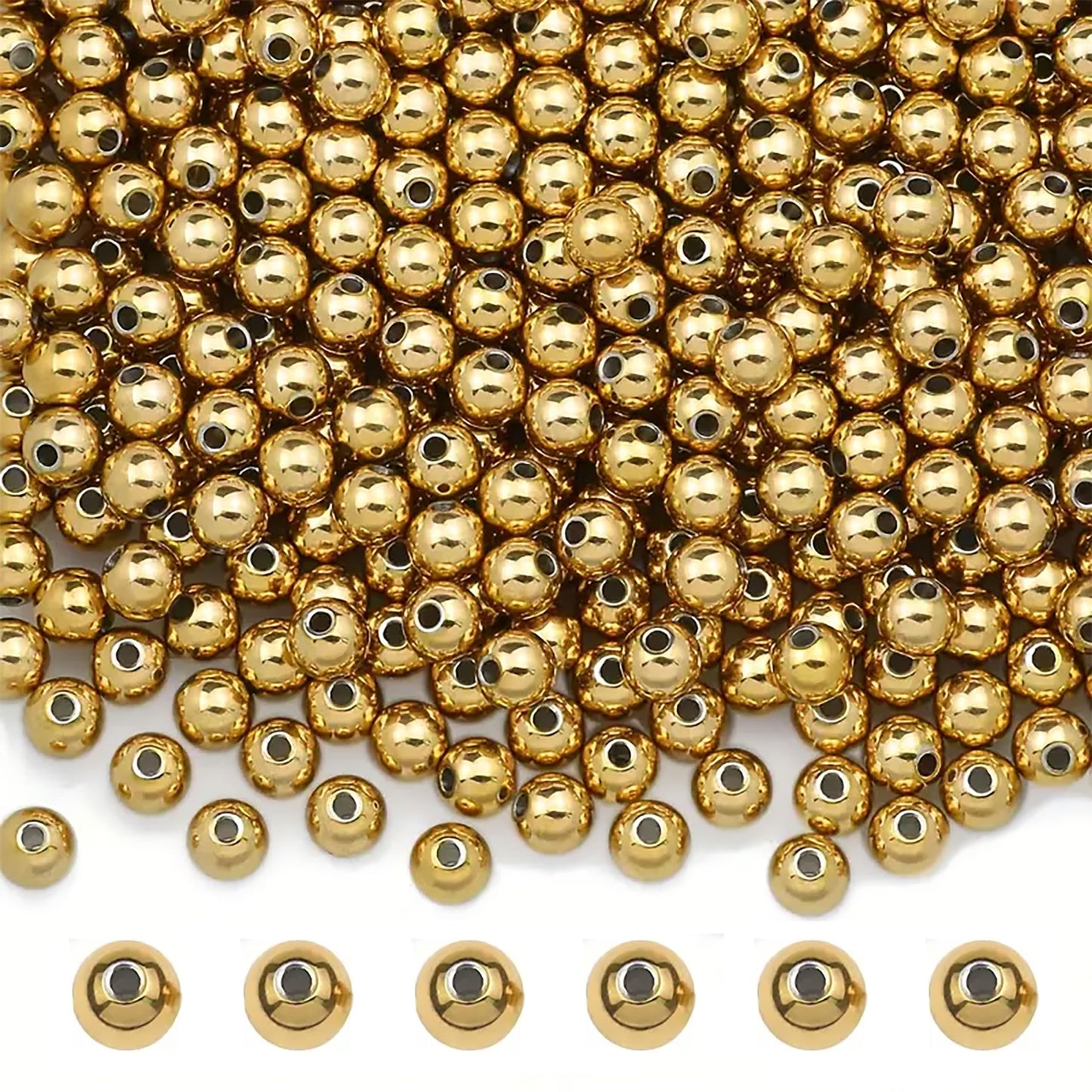 Gold Pearl Beads for Crafts - 90g Set