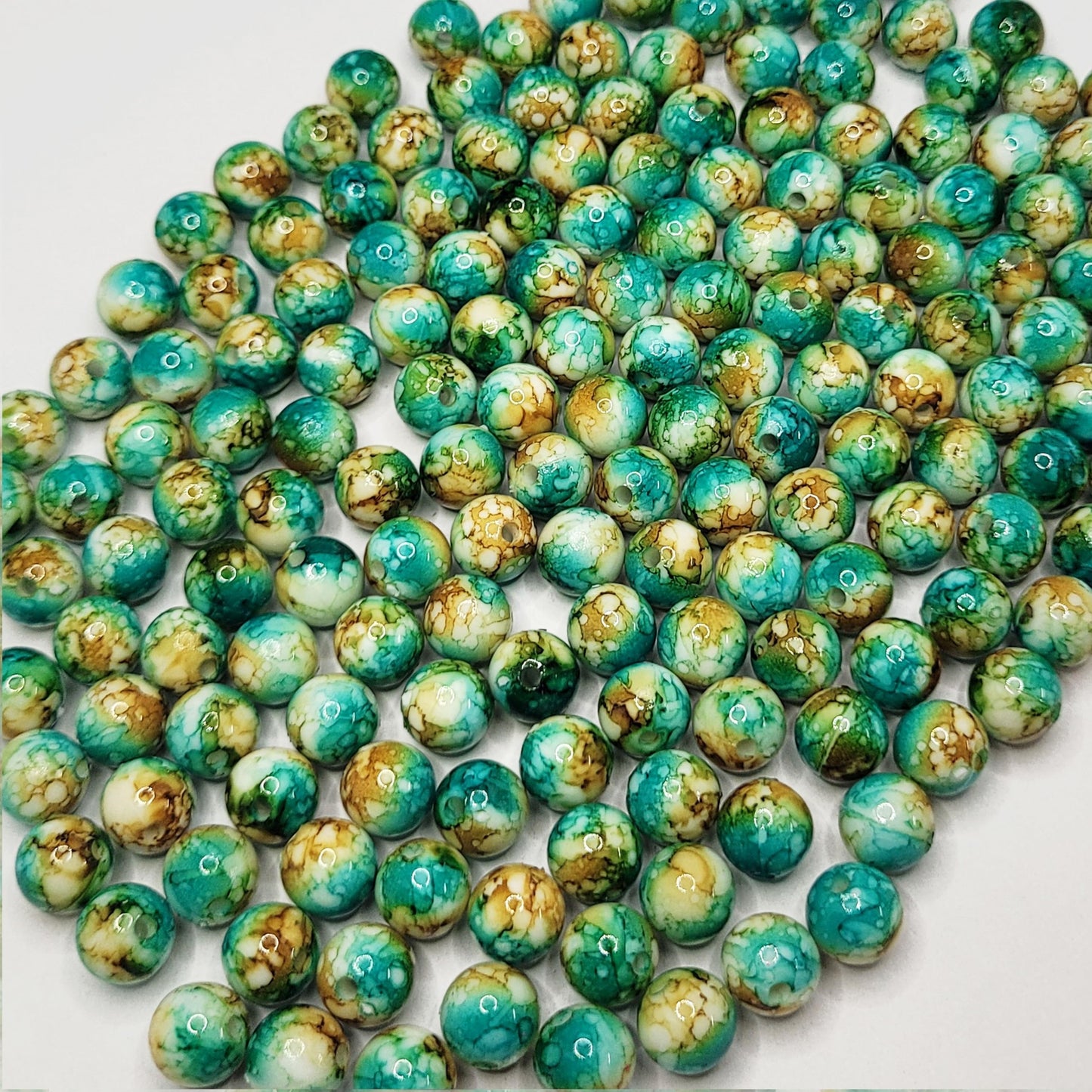 Acrylic Plastic Multicolour Beads 6MM