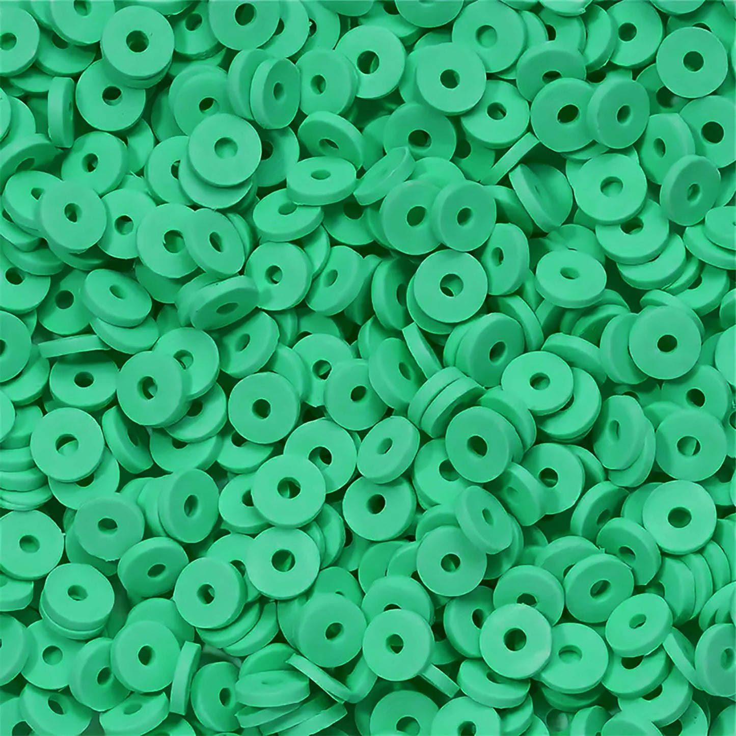 Polymer Disc Rubber Clay Beads 8MM