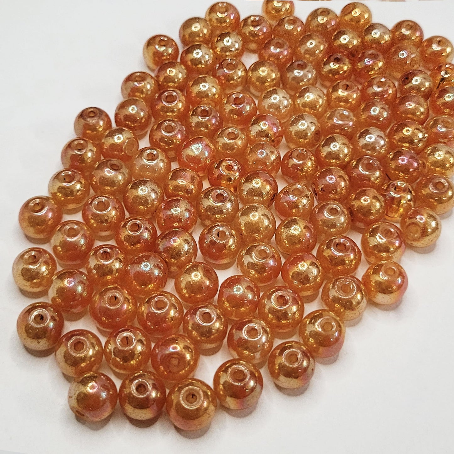 8MM Glass Round Pearl Beads – 150 Pcs