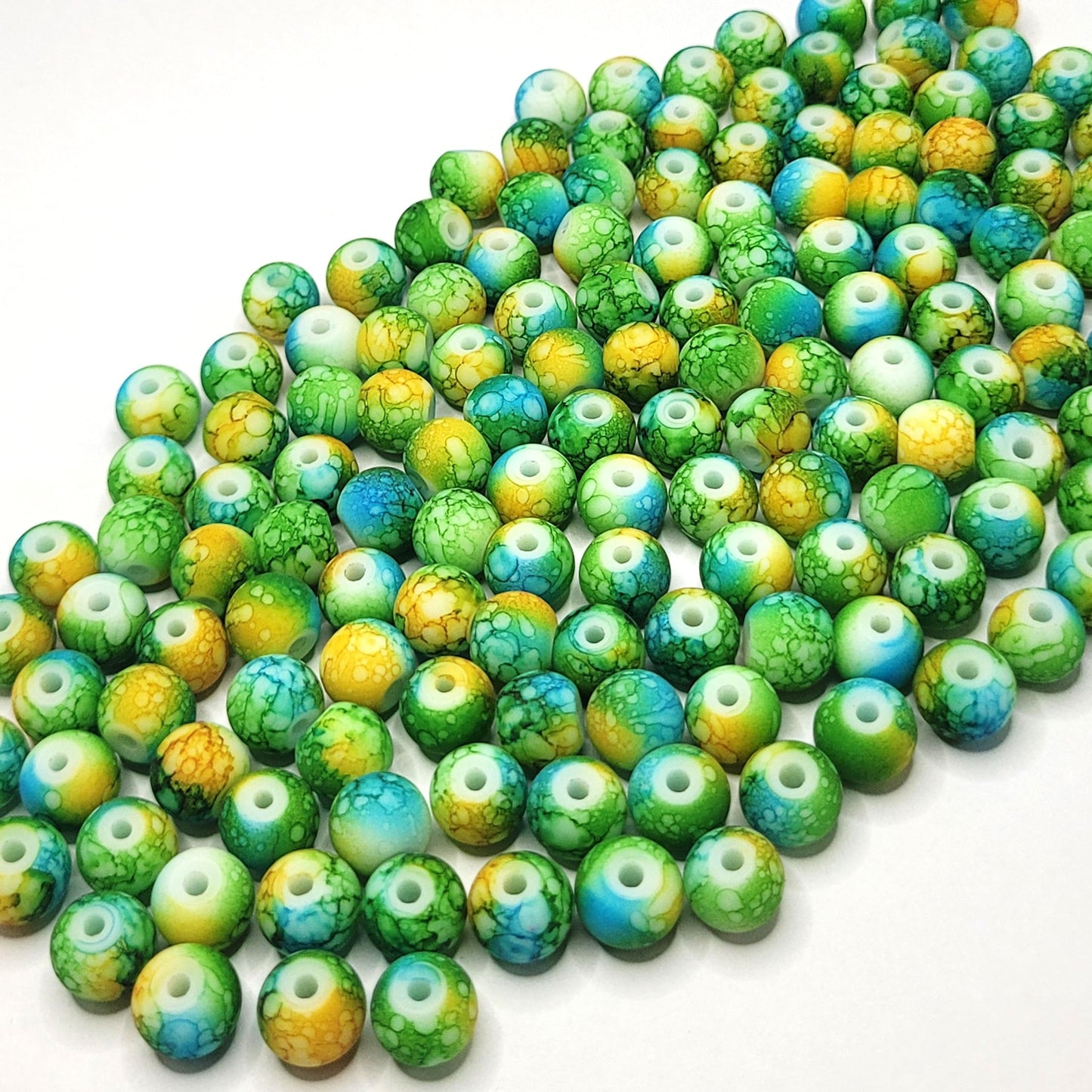 Marble Glass Matte Beads 8MM