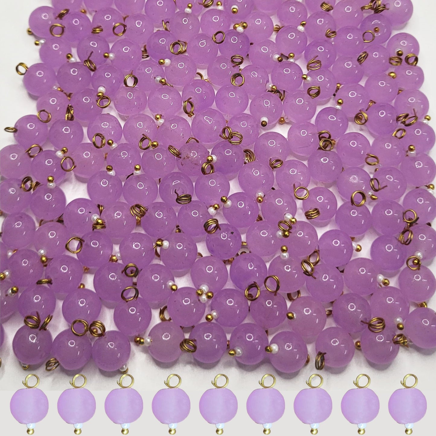 Multicolour Round Glass Pearl Hanging Beads