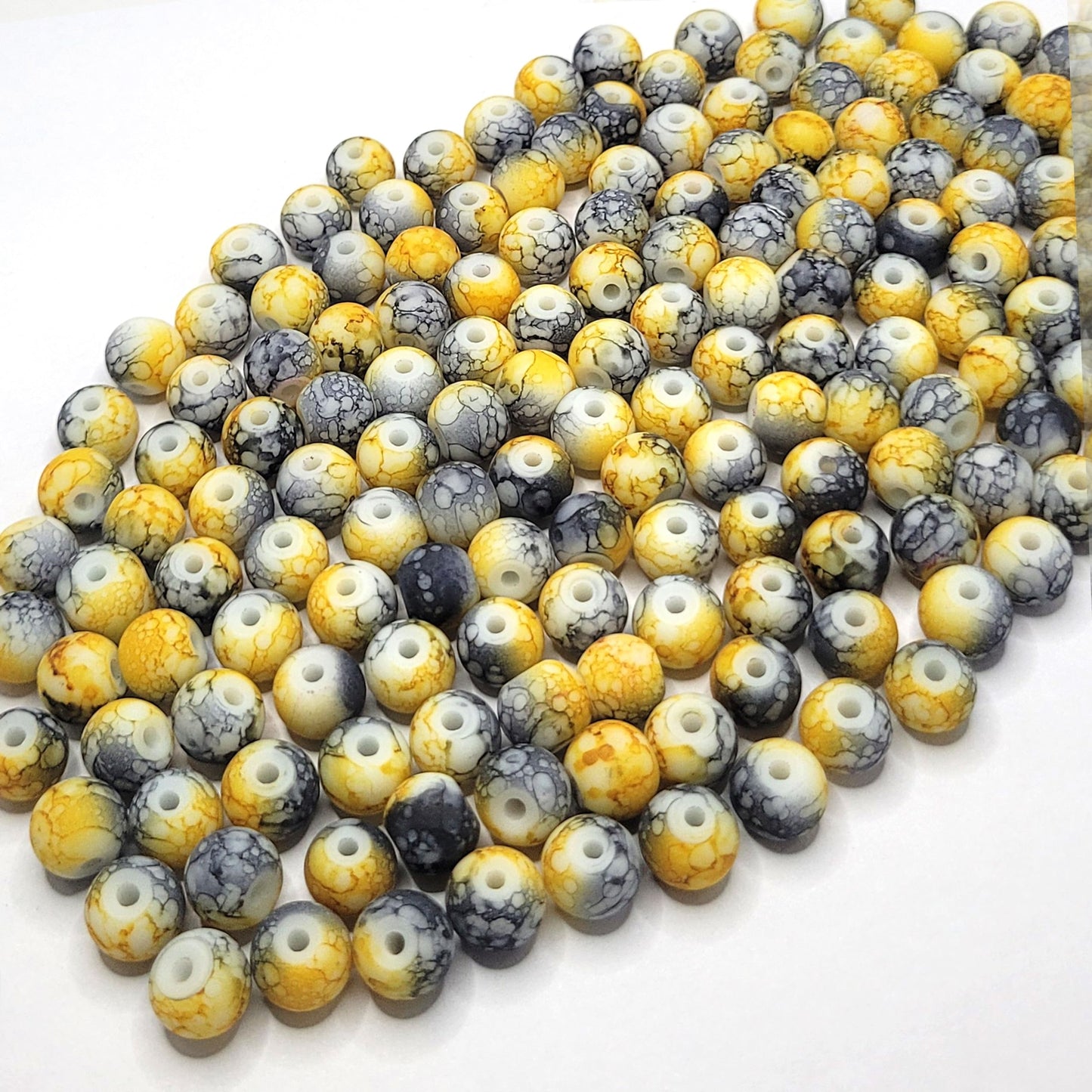 Marble Glass Matte Beads 8MM