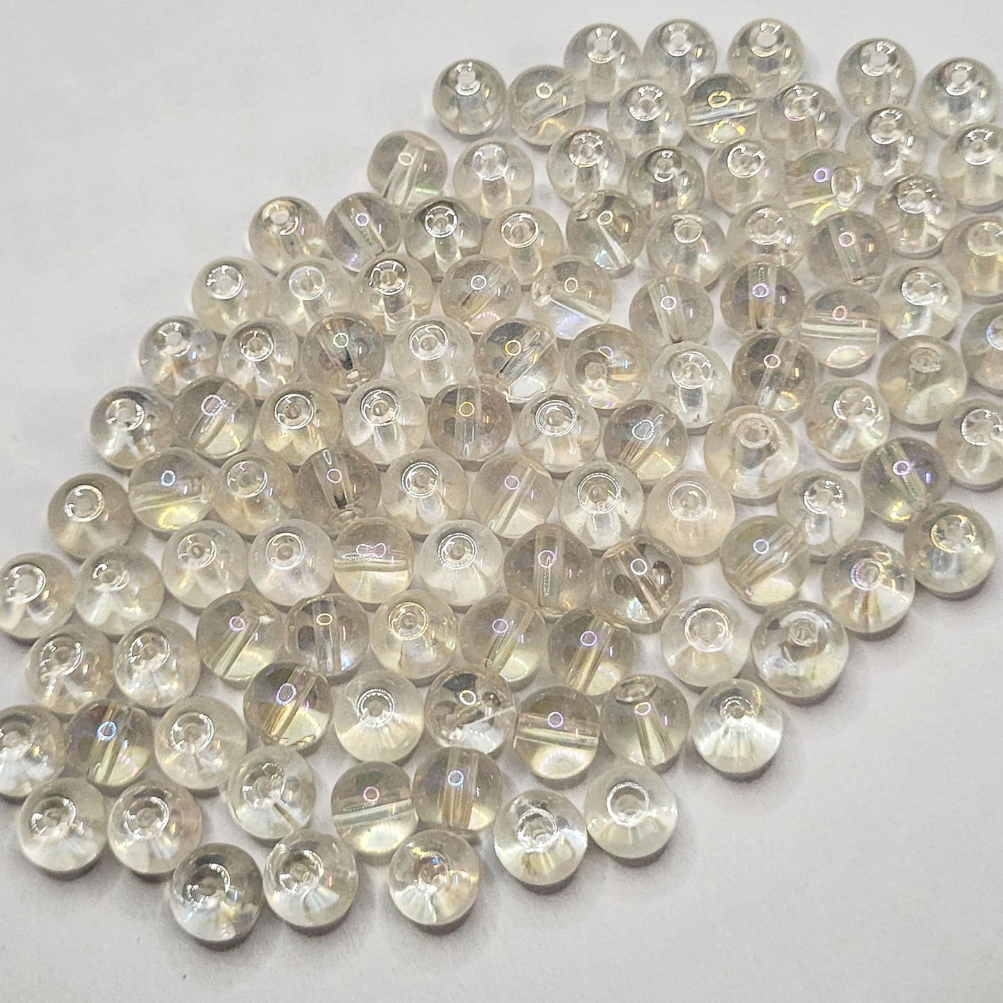 8MM Glass Round Pearl Beads – 150 Pcs