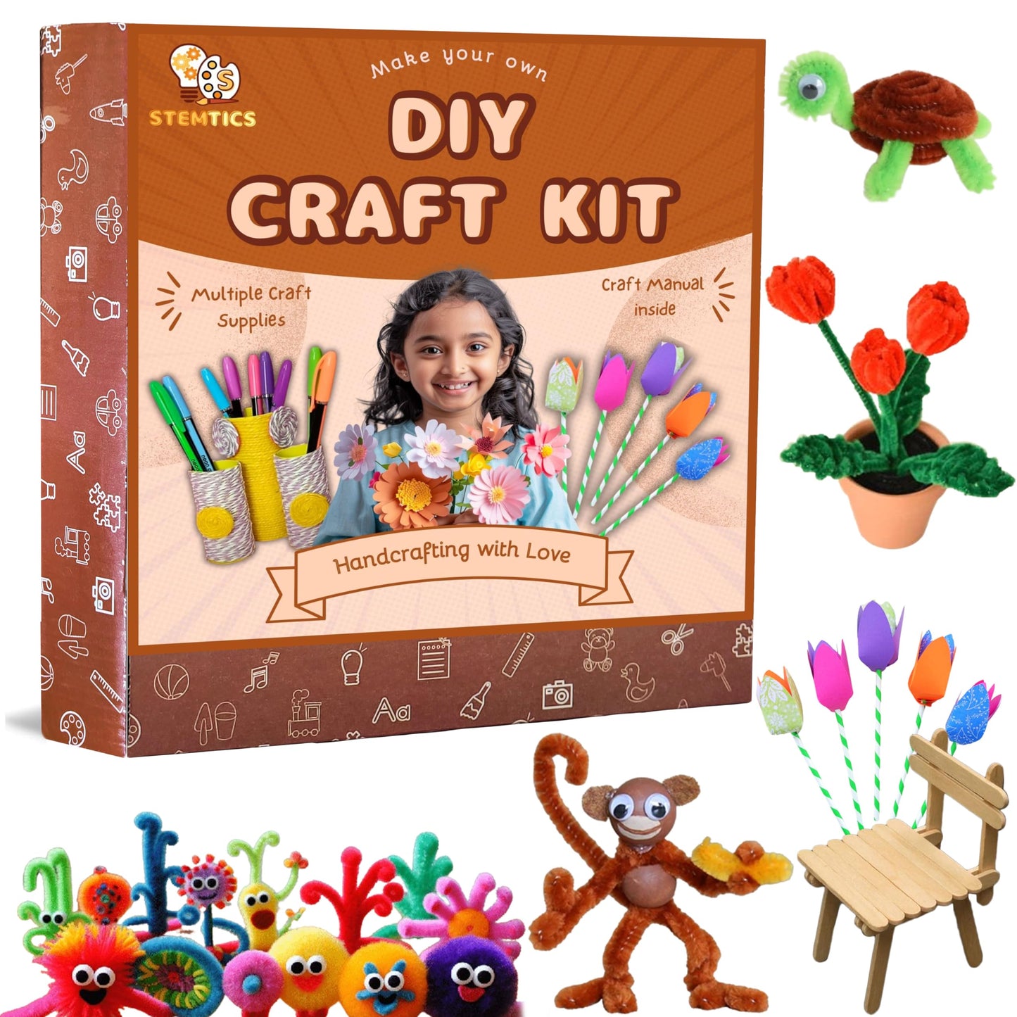 DIY Craft Kit for Kids - Intermediate Art & Craft Set (Ages 3-10)