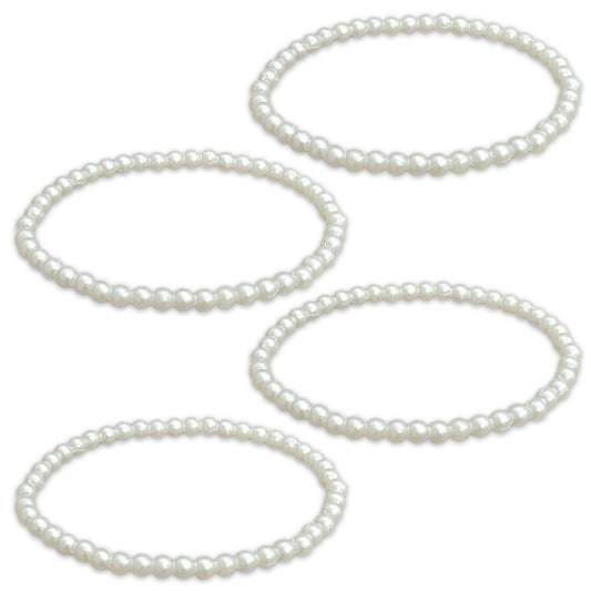 Off-White Pearl Bracelet Set for Women & Girls