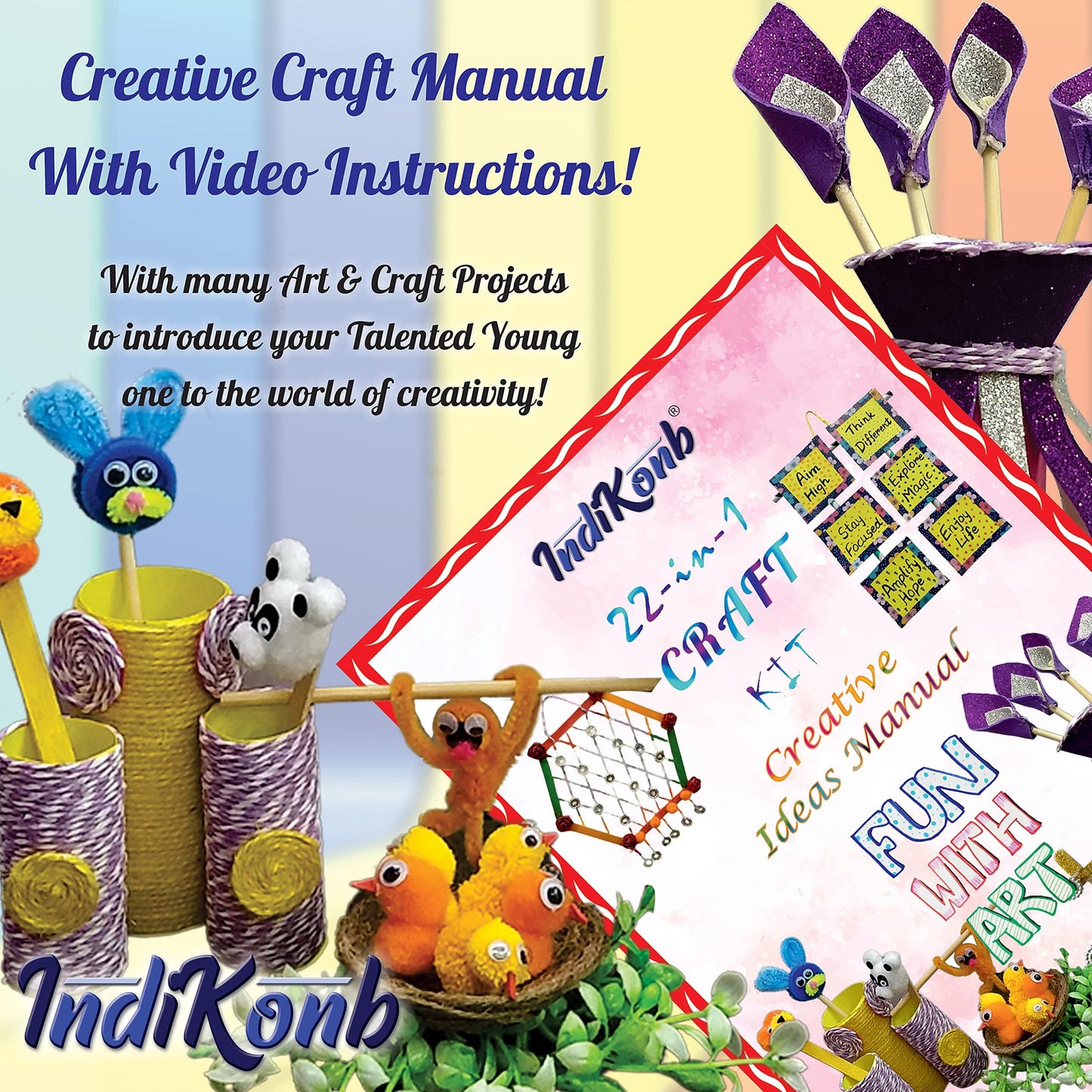 22-in-1 Art and Craft Kit for Kids