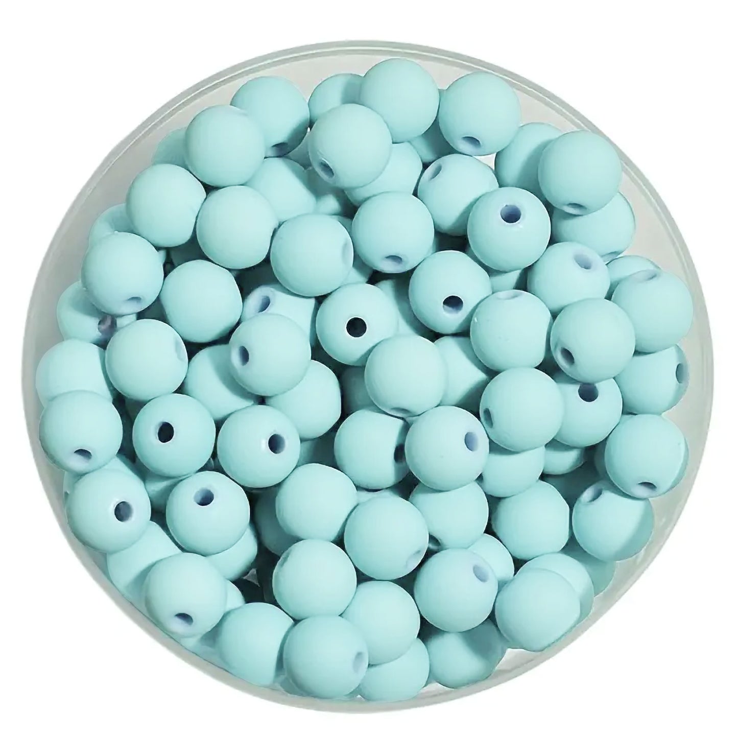 Glass Matte Beads 8mm - 35 pcs