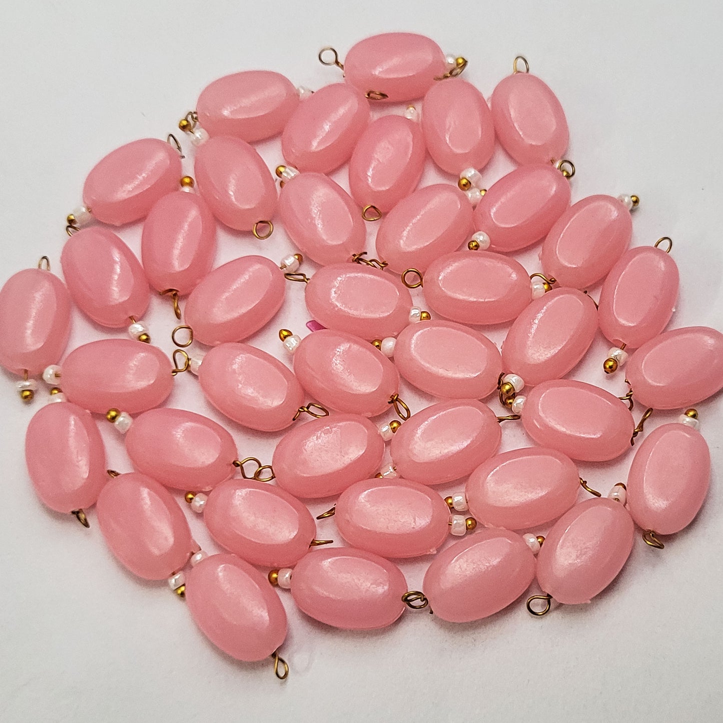 Lariya Chocolate Shape Oval Tablet Hanging Beads - Size 8x11 mm