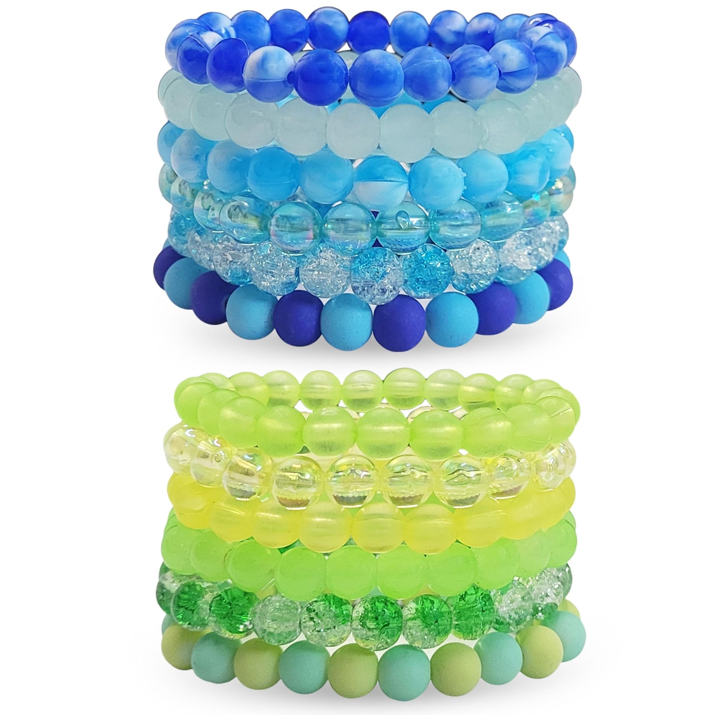 Kids Multicolour Rainbow Matte Beads - Combo Set