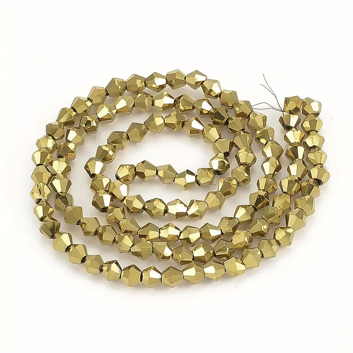 Bicone Plastic Beads - 4mm (1 String)