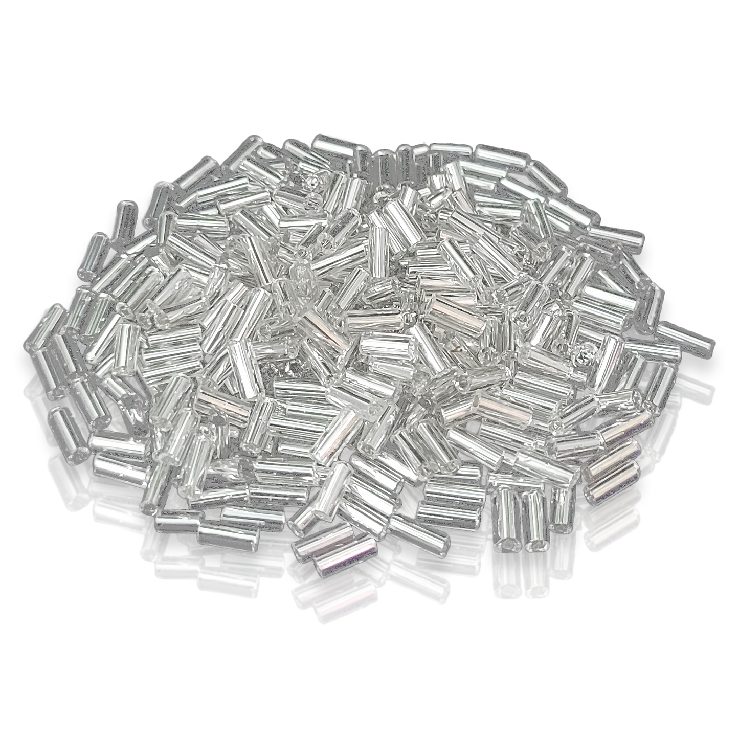 Silverline Bugle Glass Beads