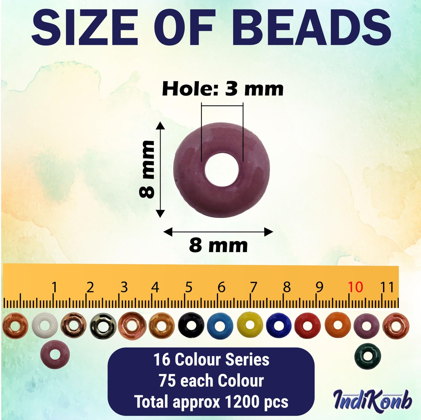 Ceramic Flat Disc Stone Beads - 16 Colors