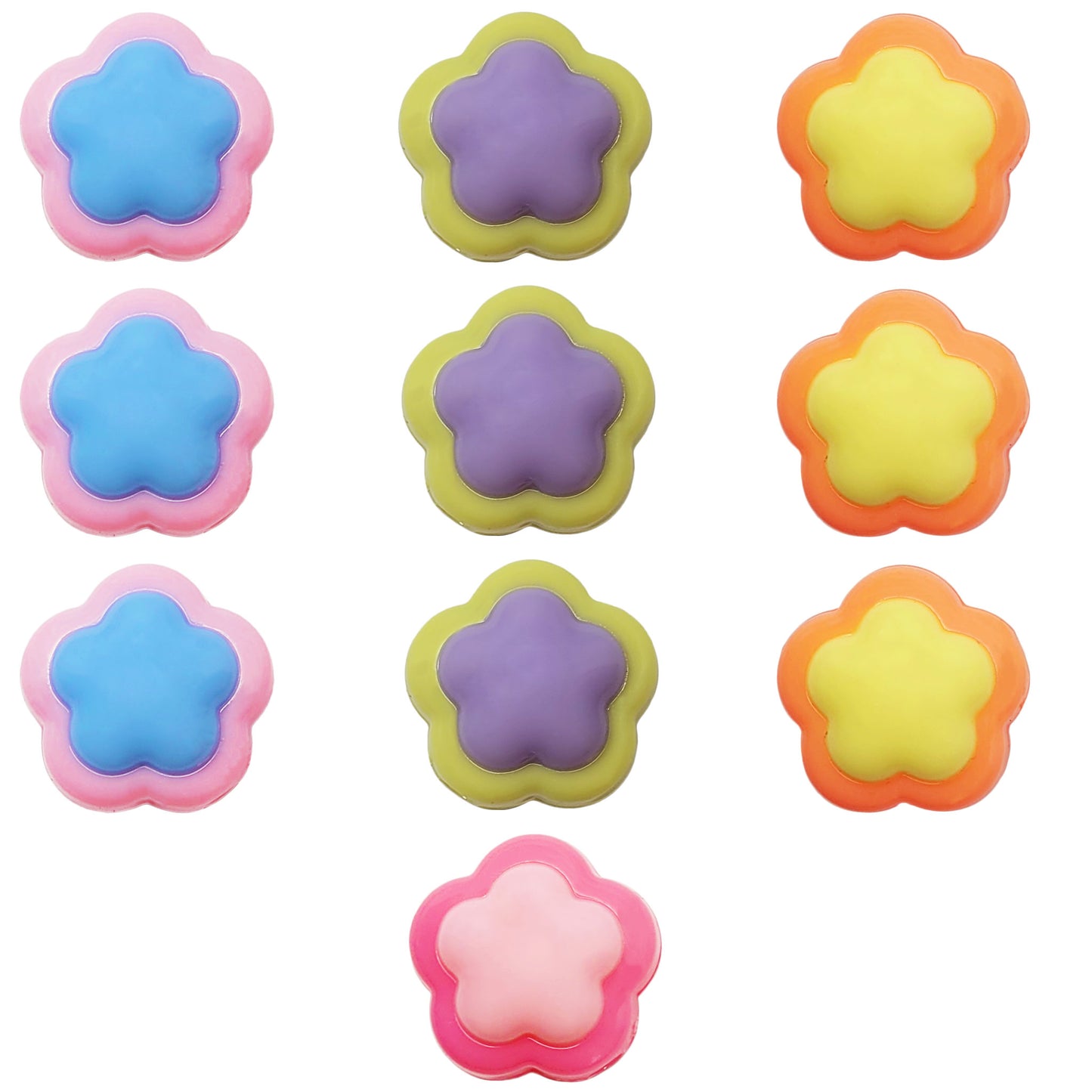 Multicolour Matte Beads- Cloud Flower Beads