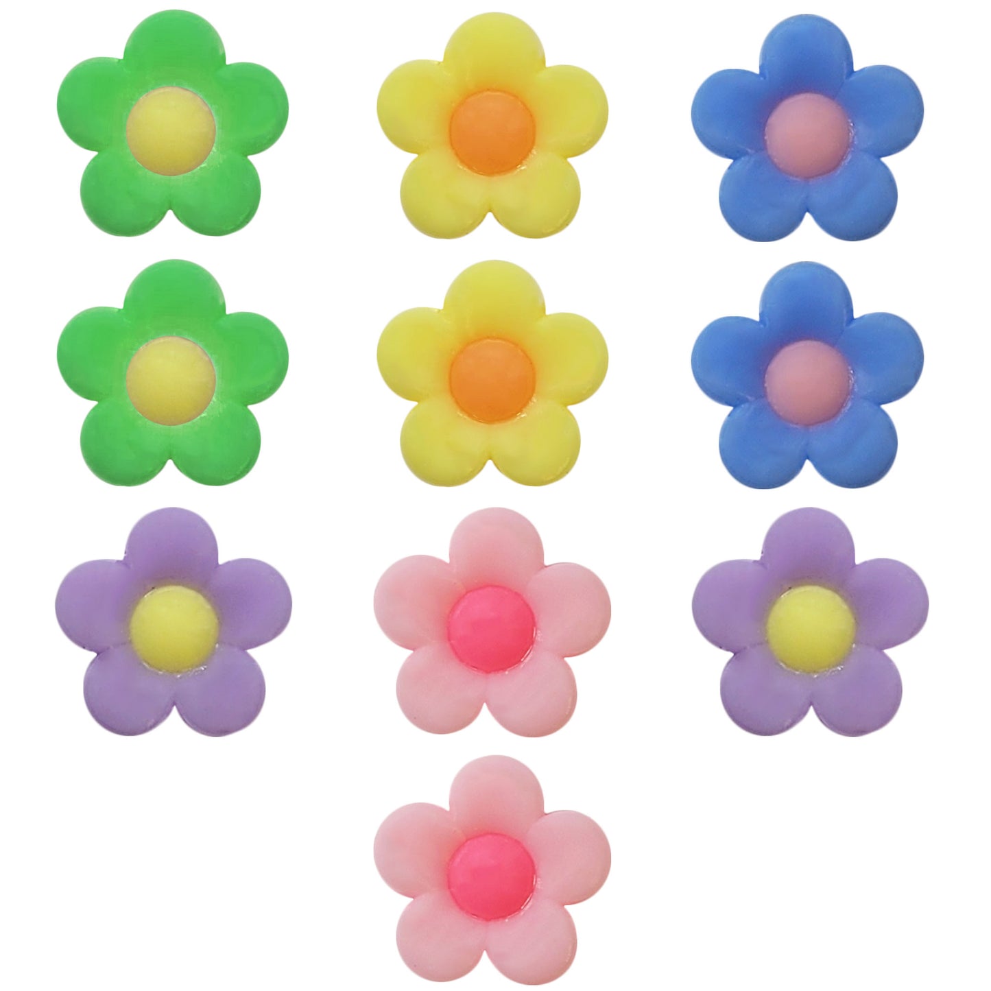 Multicolour Matte Beads- Flower Beads
