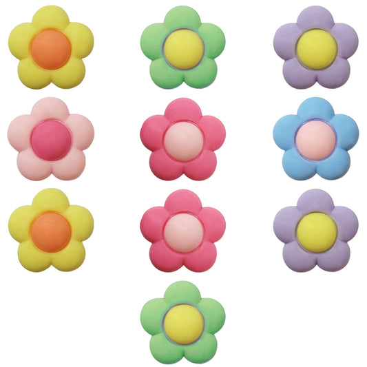 Multicolour Matte Beads- Small Flower Beads