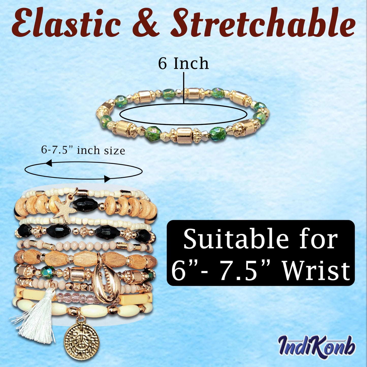 Bohemian Bracelet Set for Women - 10-Piece Combo