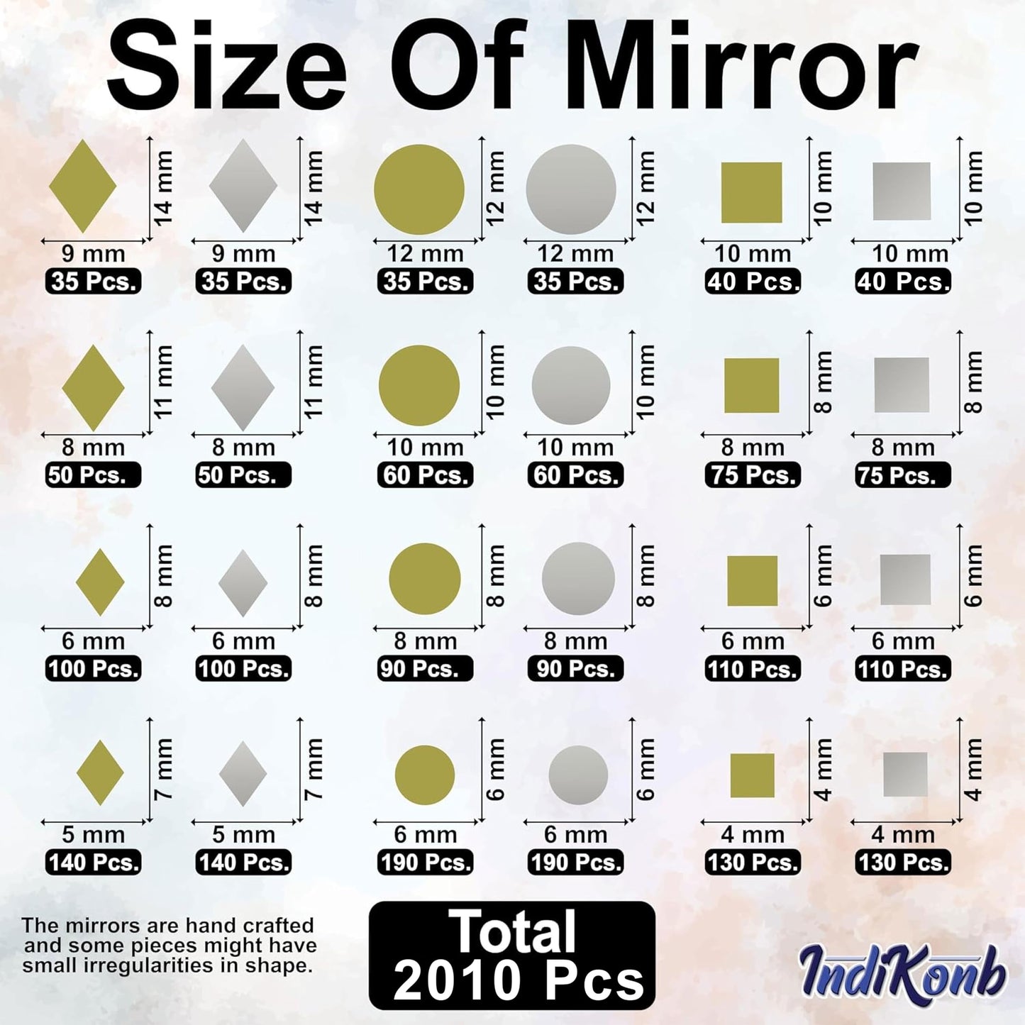 Mirror for Craft Work | Set of 2010 Pieces