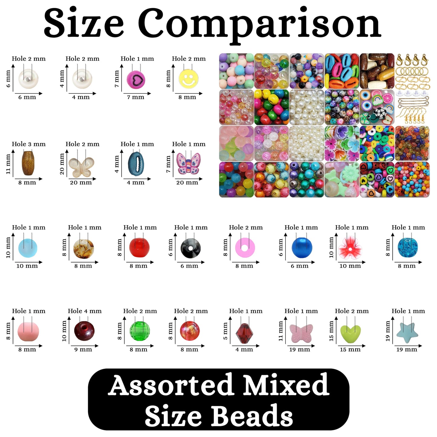 Multicolour Jewellery Making Beads Set for Kids