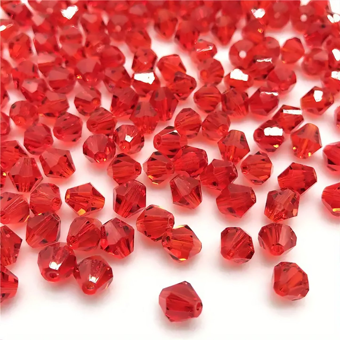 Bicone Glass Beads - 4mm