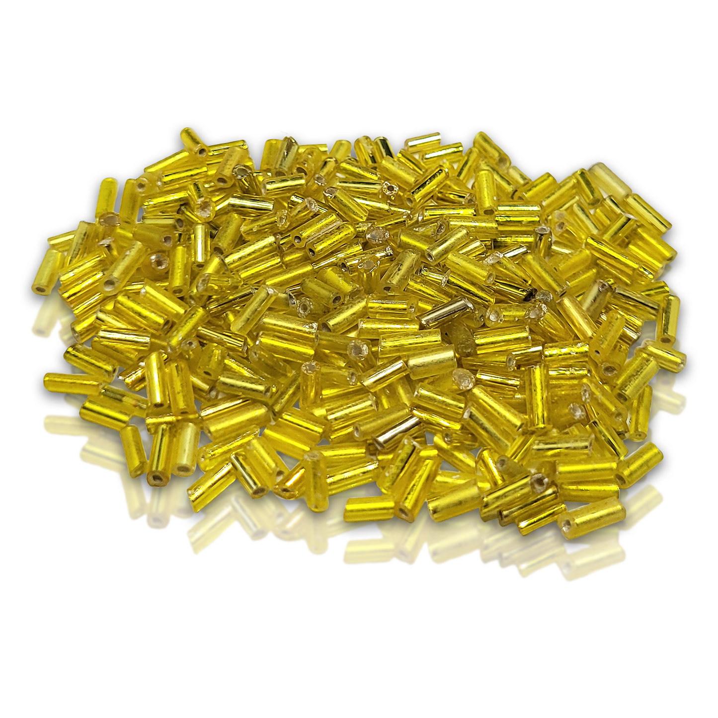 Silverline Bugle Glass Beads