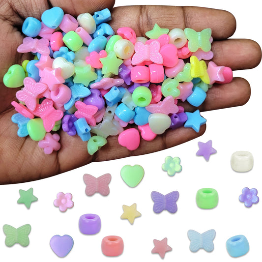 Pony Beads Mix Shapes | 50g Assorted Craft Beads