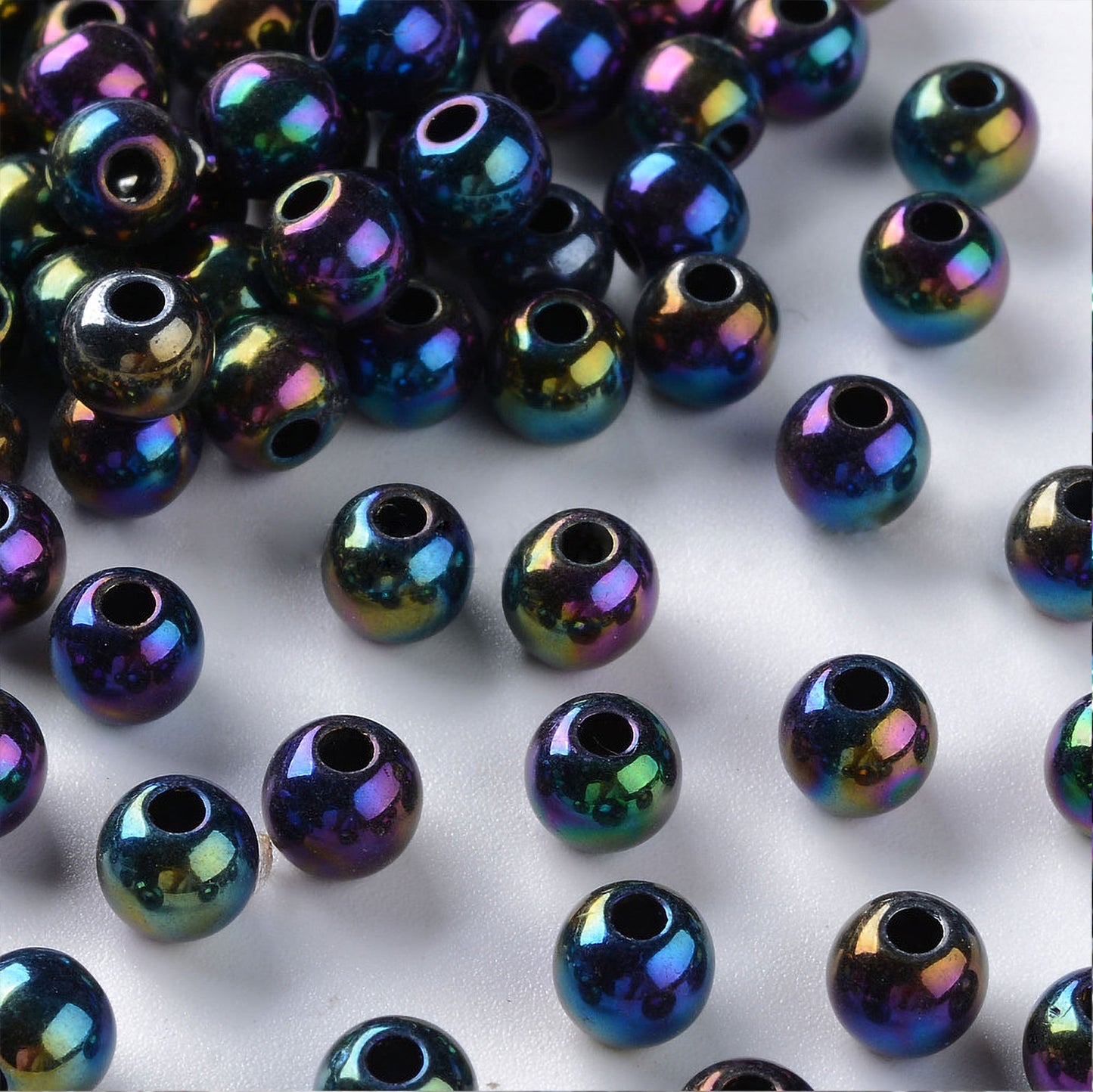 Elegant Black Glass Beads