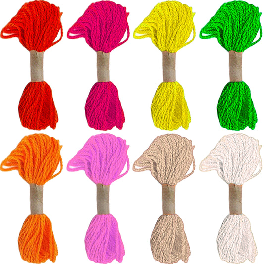Multicolour Yarn Threads Set