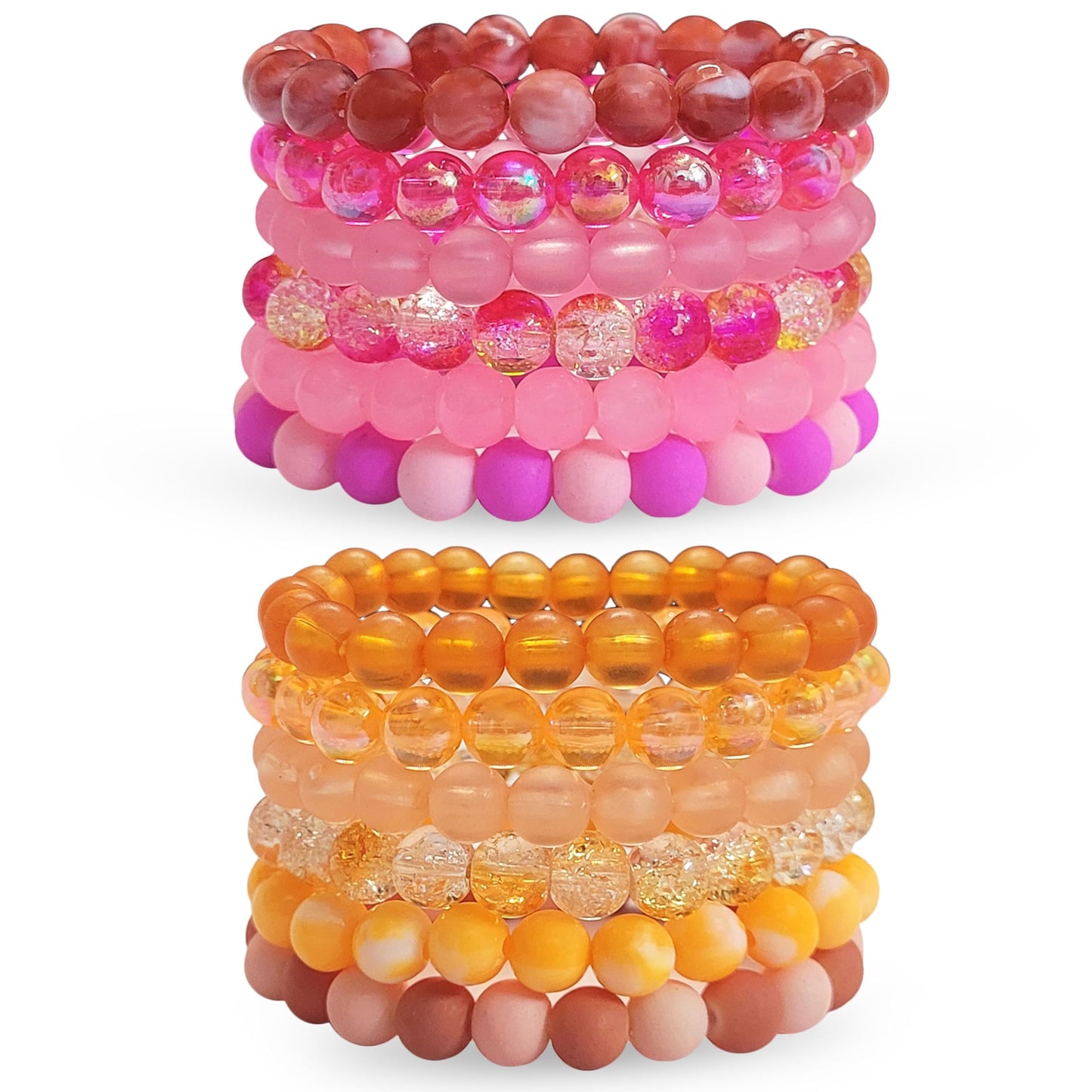 Kids Multicolour Rainbow Matte Beads - Combo Set