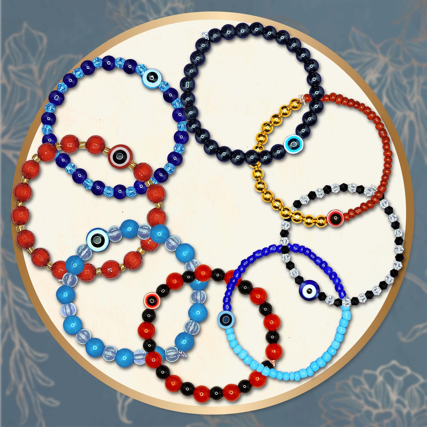 Evil Eye Boho Bracelet Combo Set of 9