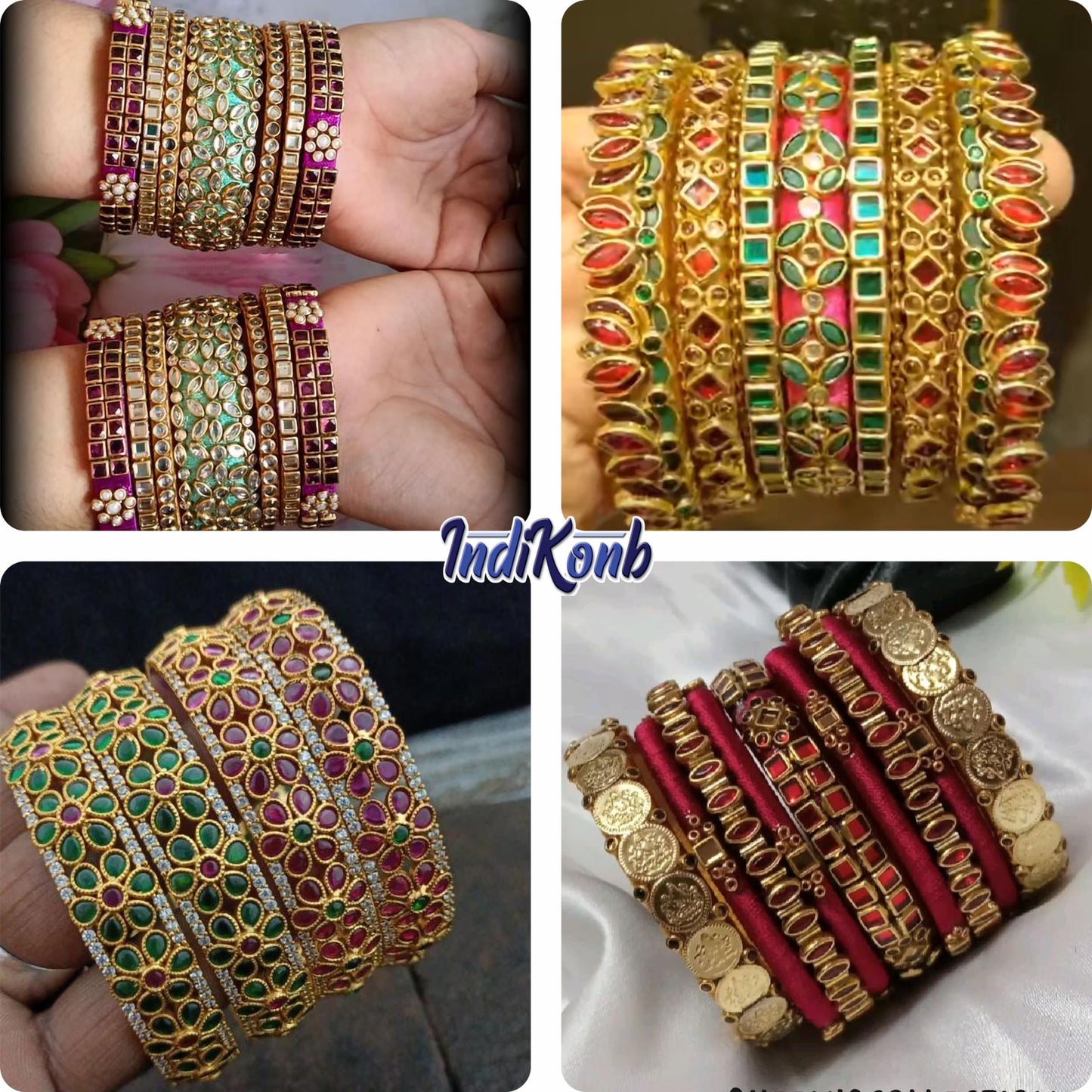 Kundan Stone Multicolour Set – 15 Assorted Designs