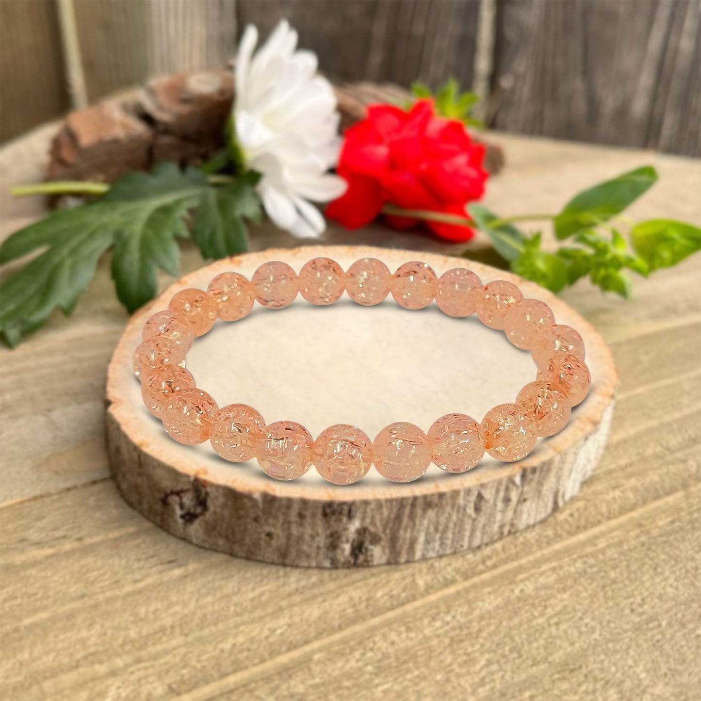 Acrylic Crackle Beads Bracelet