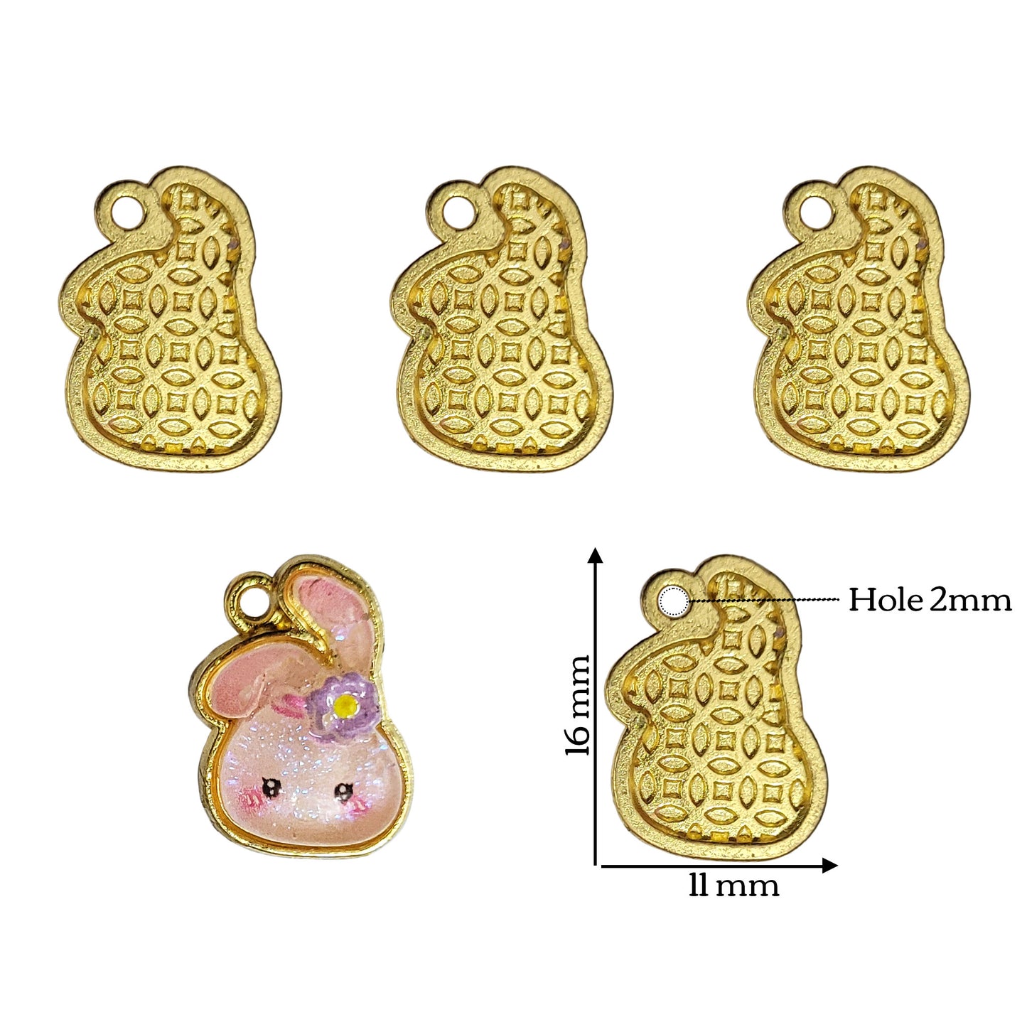 Rabbit Charms - 5 Pcs