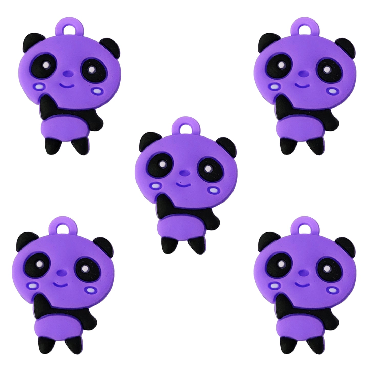 Panda Silicone Charms - Pack of 5