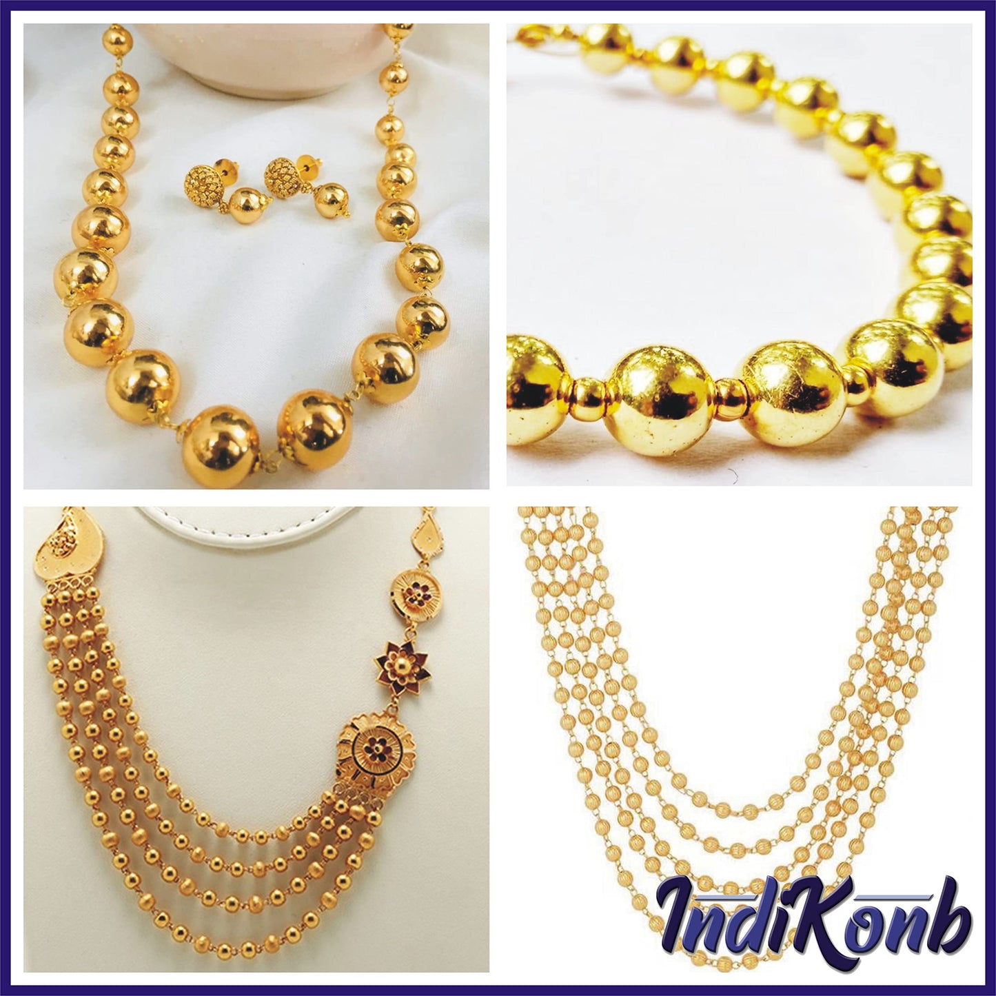 Round Golden Pearl Bead Moti Set – 2500 Pcs