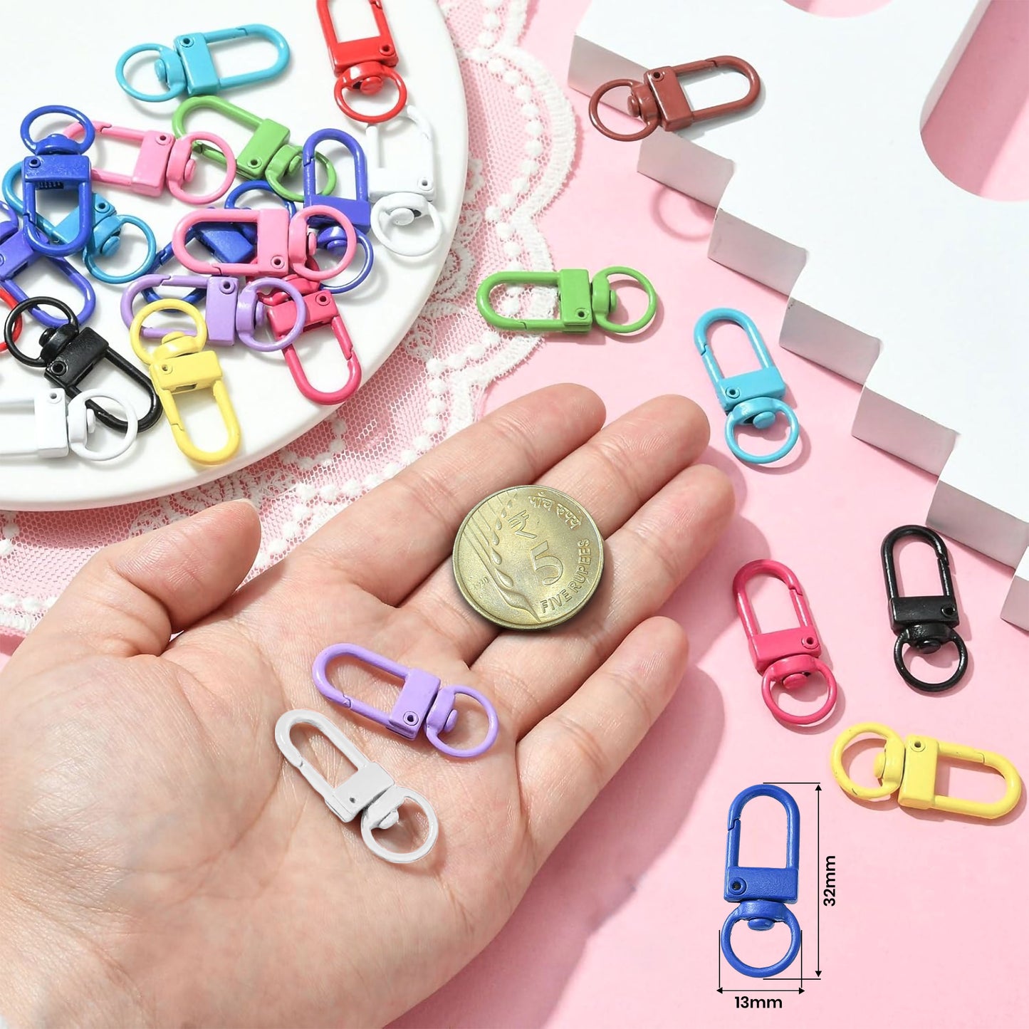 Multicolour Keychain Clasps